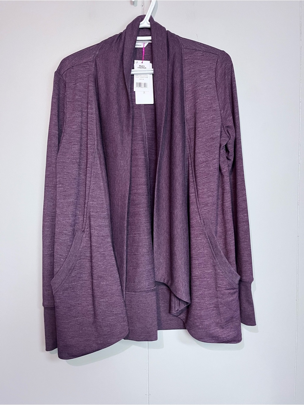 Shambhala Mark’s S/P Purple Heather Open Front Cardigan